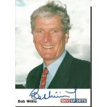 Bob Willis signed 6x4 colour promotional Sky Sports photo. English former cricketer, who played