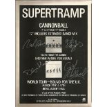 Supertramp signed A4 b/w magazine page. Signed by 4 English rock band formed in London in 1969. Good