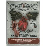 Papa Roach signed A4 colour magazine page. Four autographs inc. Jacoby Shaddix, Jerry Horton,