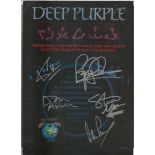 Deep Purple signed colour A4 magazine page signed by Ian Paice, Roger Glover, Ian Gillan, Steve