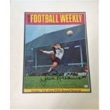 Jimmy Greaves signed Football Weekly vol 1 number 20 dated March 8, 1968 front cover. Mounted to