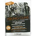 Young Guns signed A4 magazine page. Signed by 5. English alternative rock band from High Wycombe,