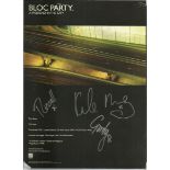 Bloc Party signed A4 colour magazine page. Signed by 4. English rock band. Good Condition. All