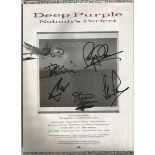 Deep Purple signed colour A4 magazine page signed by Ian Paice, Roger Glover, Ian Gillan, Steve