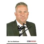 Sir Ian Botham signed 6x4 promotional Sky Sports photo. English former cricketer and current cricket