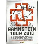 Rammstein signed A4 colour magazine page. German Industrial metal band, formed in 1994 in Berlin.