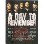 A Day to Remember signed A4 colour magazine page. American rock band from Ocala, Florida, founded in