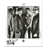 The Edge from U2 signed 10x8 b/w photo. Good Condition. All signed items come with our certificate