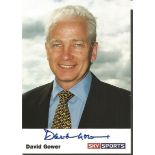 David Gower signed 6x4 colour promotional Sky Sports photo. former English cricketer who became