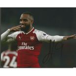 Alexandre Lacazette Signed Arsenal 8x10 Photo. Good Condition. All signed items come with our