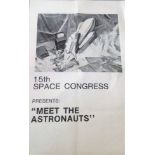 Astronauts Deke Slayton and Fred Haise signed to 15th Space Conference 17 x 11 promotional poster.