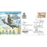 C130 Hercules 30th Ann cover 1997, JSCC24. Flown in Hercules and signed by 5 commanding officers