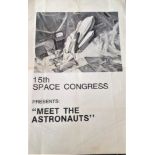 Astronauts John Young, Deke Slayton and Fred Haise signed to 15th Space Conference 17 x 11