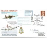 F/Lt Leslie G Batt 238 Sqdn Comm H A Fenton DSO DFC 238 sqn signed Classic Aircraft cover. Good