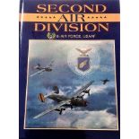 Multi signed Second Air Division large hardback book. Signed on inside page by 8 including Perry