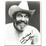 Jack Elam signed 10x8 b/w photo. 1920 - 2003, was an American film and television actor best known