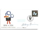 Anthony Quinn signed 1996 100 years of Cinema single stamp FDC. Flown by Concorde. Numbered 11 of 30