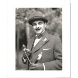 David Suchet signed 10x8 b/w photo as Poirot. Good Condition. All signed items come with our