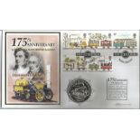 Stephenson's Rocket 175th Anniversary Liverpool & Manchester Railway coin cover. Benham official FDC