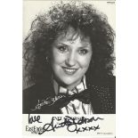 Anita Dobson 6x4 signed B/W Eastenders promo card. Anita Dobson (born 29 April 1949) is an English