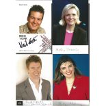 TV news reader collection 30+ signed photos. Mainly 6x4 inch colour photos. Includes Neil Foster,