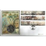 The Battle of Trafalgar Bicentenary coin cover. Benham official FDC PNC, with 2005 £5 Bailiwick of