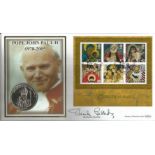 Dr Sheila Cassidy signed Christmas 2005 coin cover. Benham official FDC PNC, with 2005 Tristan da