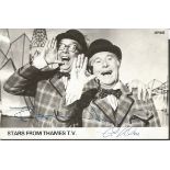 Eric Morecambe and Ernie Wise signed 6x4 b/w photo. Good Condition. All signed items come with our