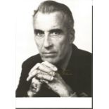 Christopher Lee signed 7x5 b/w photo. 1922 - 2015 was an English character actor, singer, and