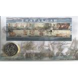 Alex Naylor signed Trafalgar Bicentenary of the Battle of Trafalgar coin cover. Benham official