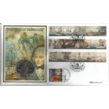 The Battle of Trafalgar Bicentenary coin cover. Benham official FDC PNC, with 2005 £5 Crown inset.