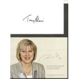 Political collection. Includes 6x4 Tony Blair signed white card. 7x5 colour William Hague signed