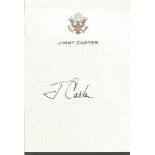 Jimmy Carter signed compliment slip. Good Condition. All signed items come with our certificate of