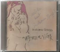 Indiana Gregg signed CD inlay for Woman at Work. CD included. Good Condition. All signed items