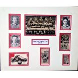 Charlton Athletic football 1940s, 17x14 mounted b/w signature piece including 8 b/w signed photos.