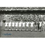 Football signed 12 x 8 photo TERRY HENNESSEY of Birmingham, b/w depicting a wonderful image of