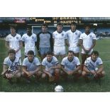 Football signed 12 x 8 photo SANSOM & WOODCOCK of England, col depicting England players posing