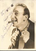 Jimmy Durante signed 7x5 vintage photo. Dedicated. February 10, 1893, January 29, 1980 was an