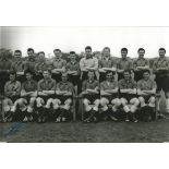 Football signed 12 x 8 photo MAURICE NORMAN of England, b/w depicting Englands squad of players