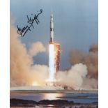Apollo launch - Gerry Griffin signed 10 x 8 photo signed by one of the Apollo flight directors. Good