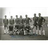 Football signed 12 x 8 photo TAMBLING & BRIDGES of Chelsea, b/w depicting a superb image showing