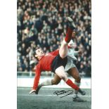 Football signed 12 x 8 photo DAVE MACKAY of Derby, col depicting the Derby County midfielder in