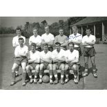 Football signed 12 x 8 photo RON FLOWERS of England, b/w depicting the England team which would face
