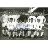Football signed 12 x 8 photo TAMBLING & BRIDGES of Chelsea, b/w depicting Chelsea players posing for