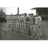 Football signed 12 x 8 photo RILEY & STRINGFELLOW of Leicester, b/w players standing shoulder to