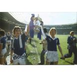 Football signed 12 x 8 photo BRIAN TALBOT of Ipswich, col depicting Talbot and team mate Clive Woods