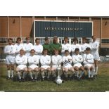 Football signed 12 x 8 photo LORIMER & GILES of Leeds United, col depicting the 1968/69 First