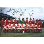 Football signed 12 x 8 photo ARSENAL 1978, col depicting Arsenal players posing for a squad photo at