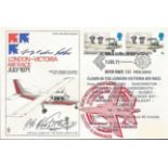 Gen J Doolittle and Georg Peter Eder Luftwaffe ace signed 1971 London Victoria Air Race cover.