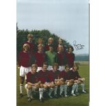 Football signed 12 x 8 photo RAY HANKIN of Burnley, col depicting a stunning image showing